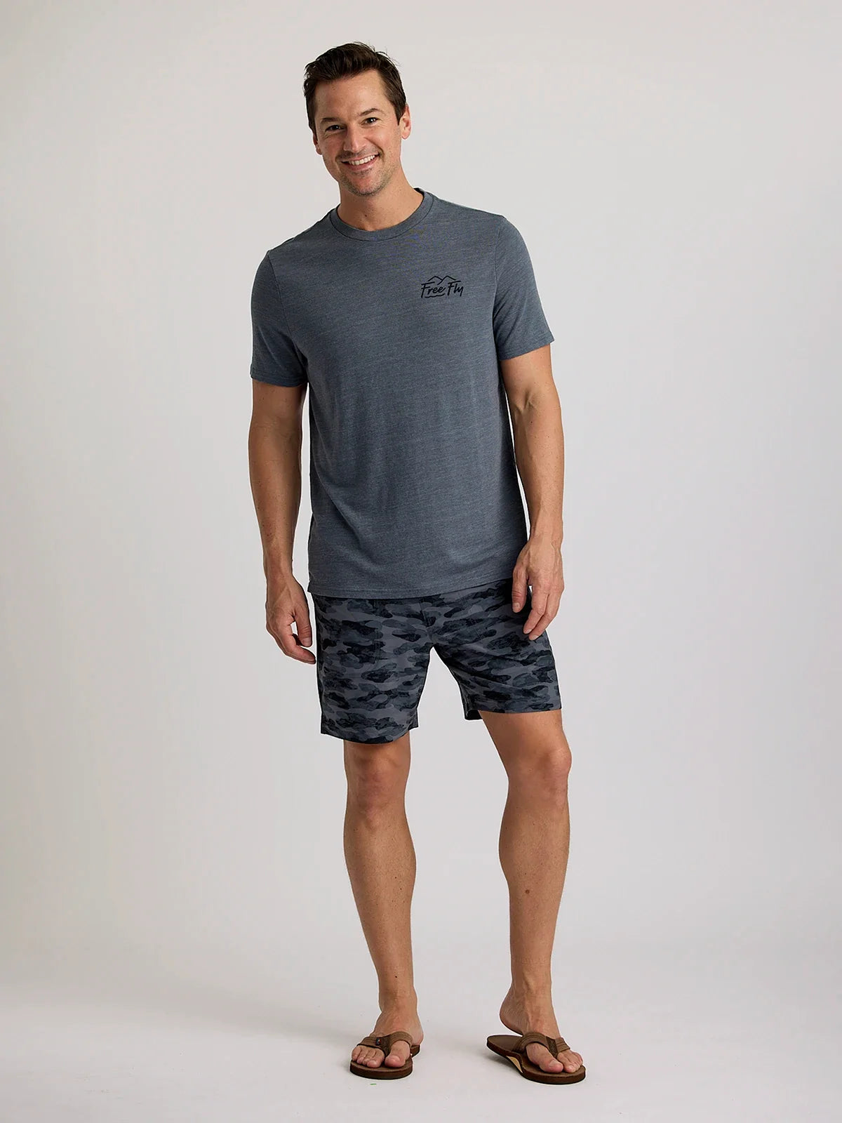 Men's Active Breeze Short Lined – 7" - Seasmoke Camo Black
