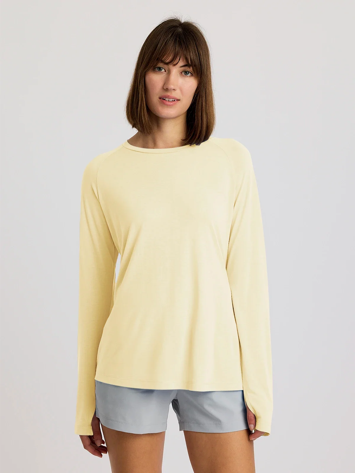 Women's Bamboo Lightweight Long Sleeve II - Washed Citrus