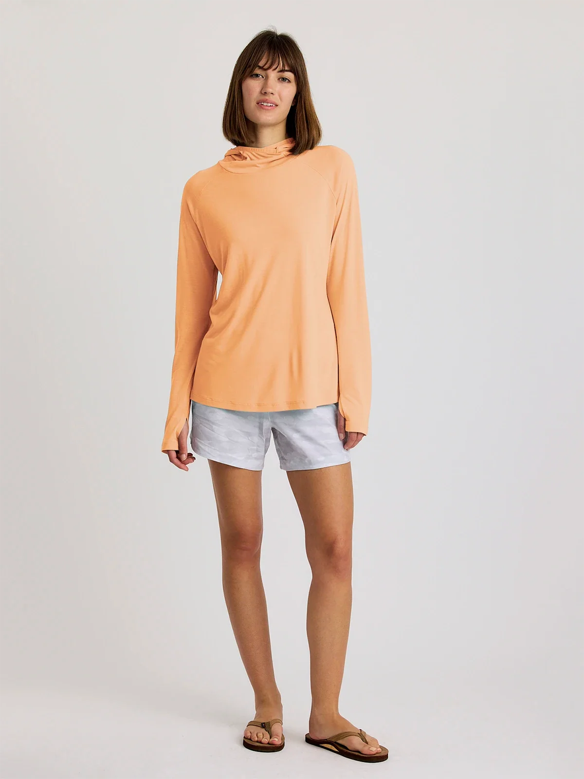 Women's Bamboo Lightweight Hoodie II - Tropic Orange