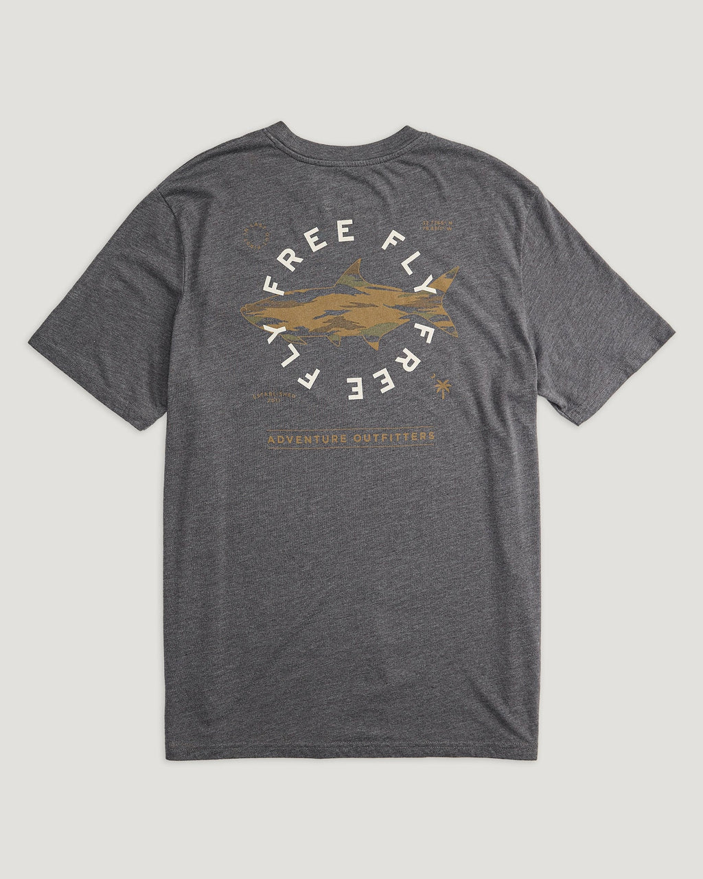 Camo Tarpon Pocket Tee - Heather Black Sand