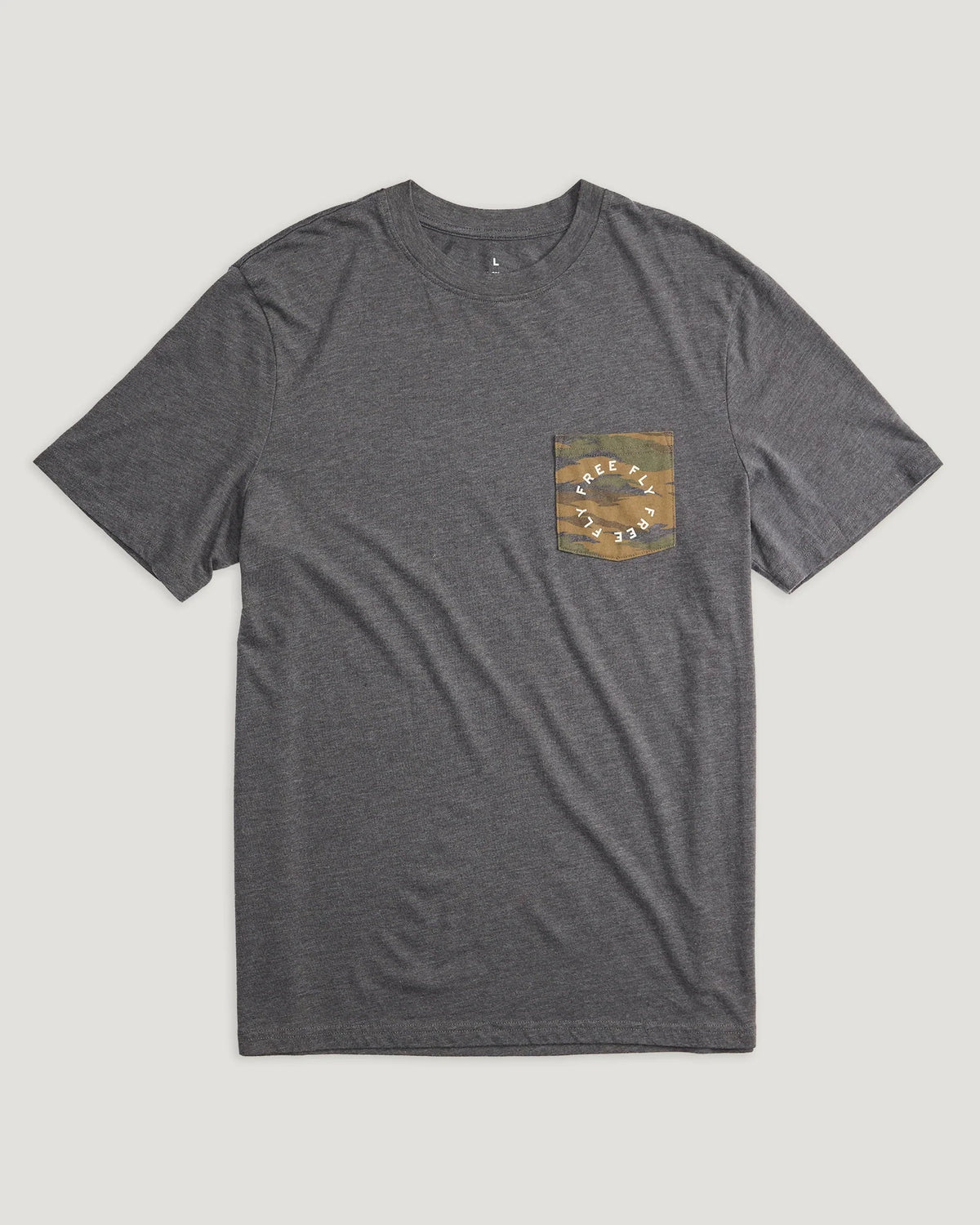 Camo Tarpon Pocket Tee - Heather Black Sand