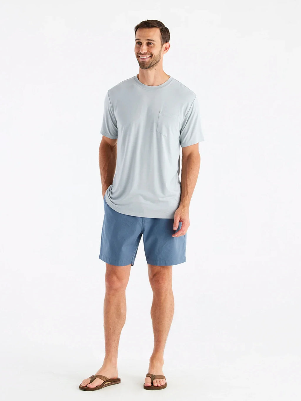 Men's Bamboo Flex Pocket Tee - Heather Aspen Grey