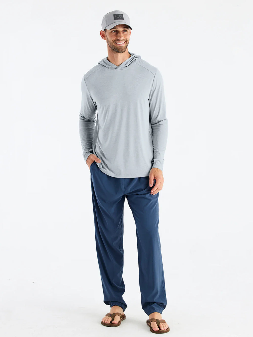 Men's Bamboo Shade Hoodie - Heather Aspen Grey