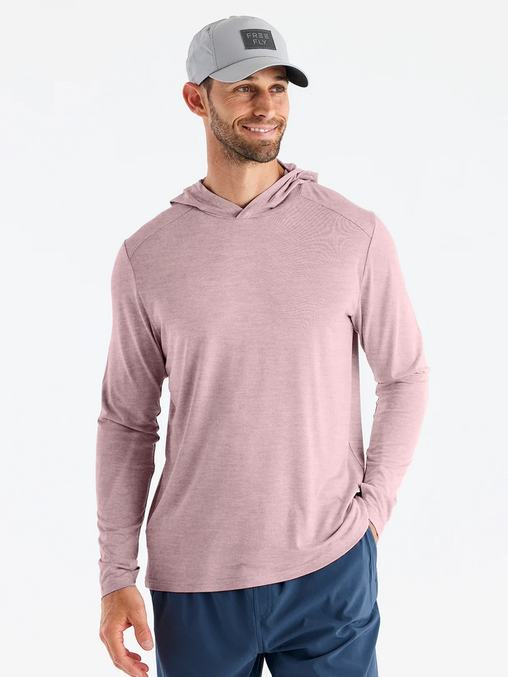 Men's Bamboo Shade Hoodie - Heather Adobe Red