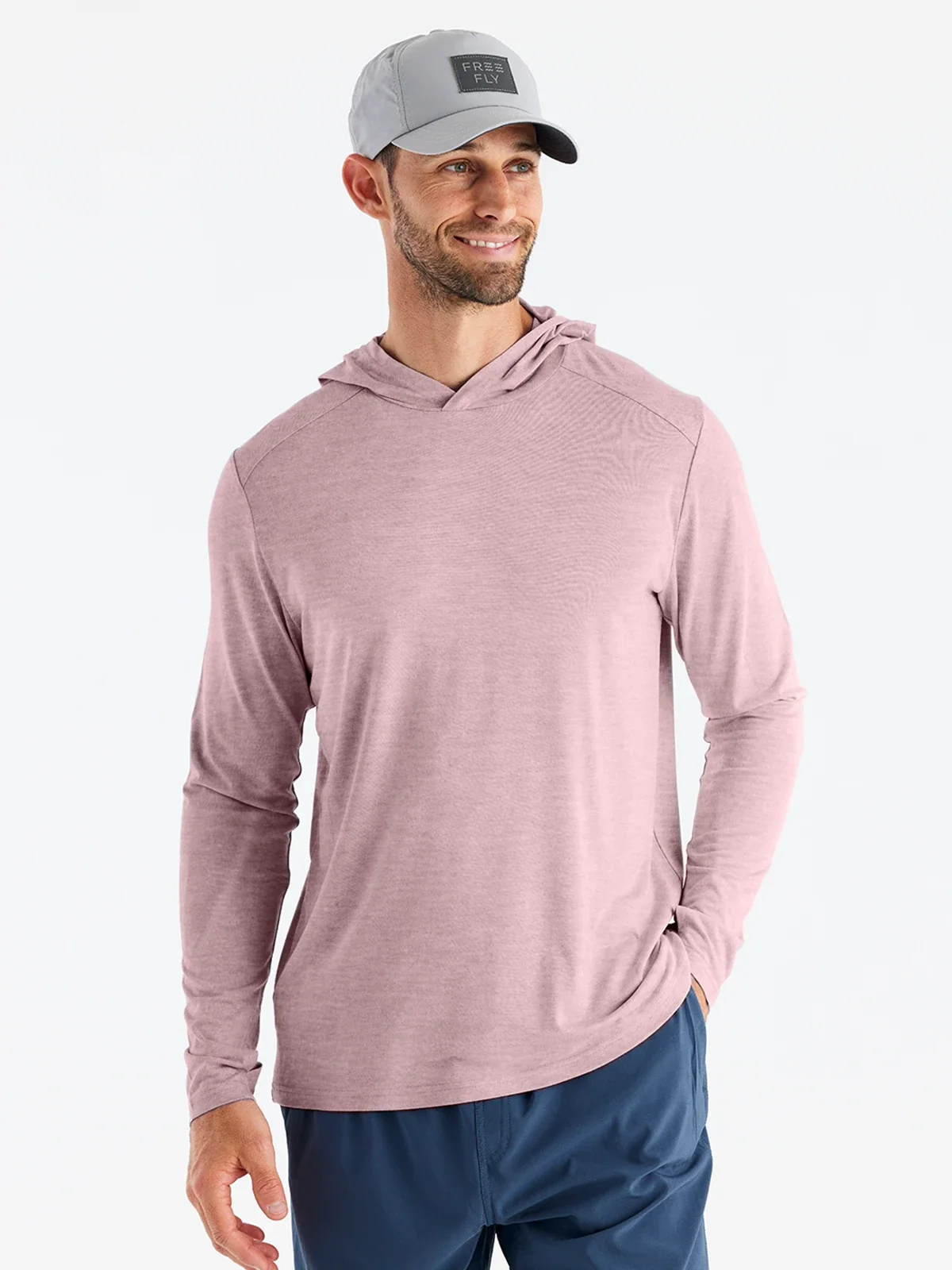 Men's Bamboo Shade Hoodie - Heather Adobe Red