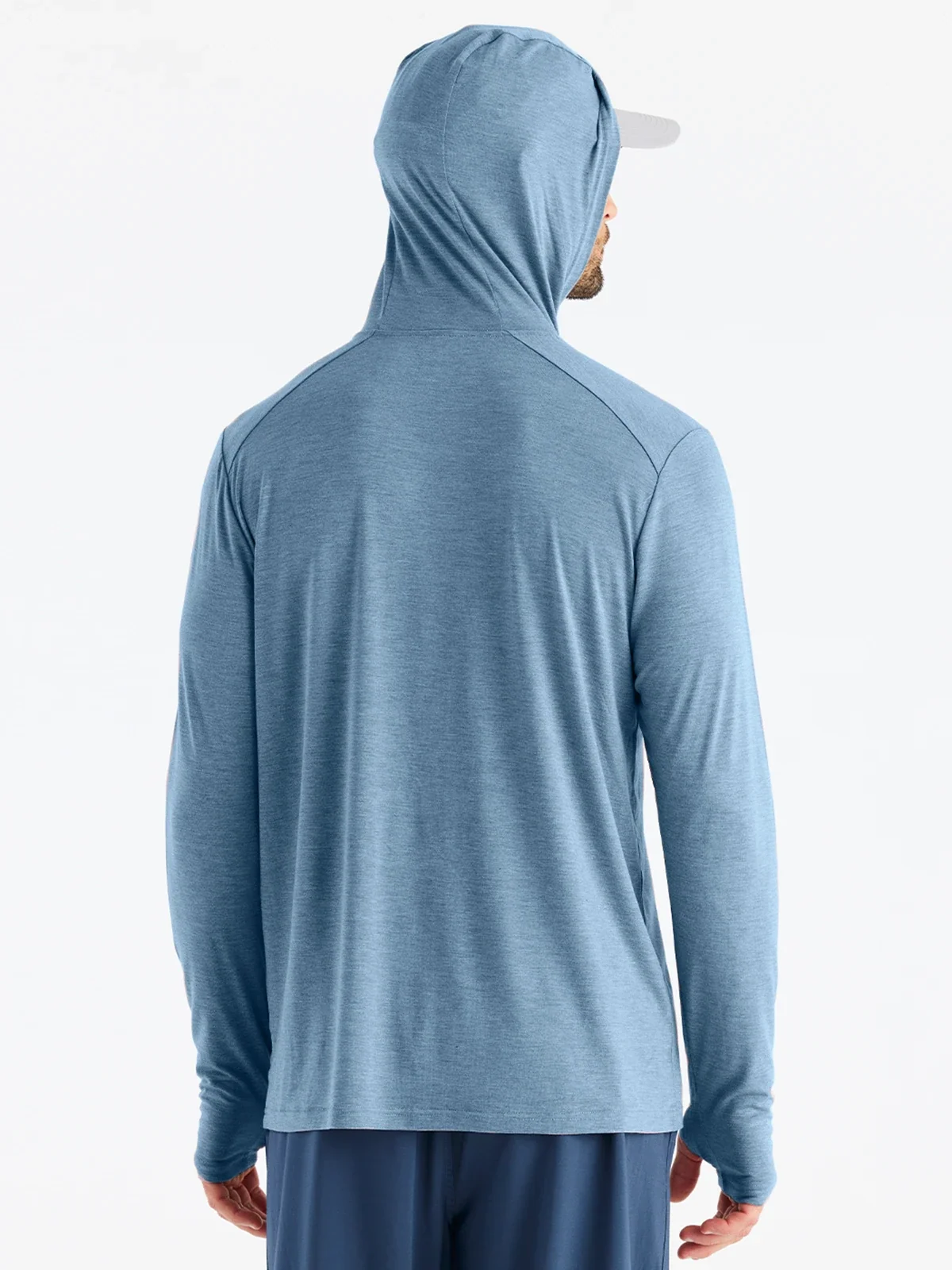 Men's Bamboo Shade Hoodie - Heather Slate Blue