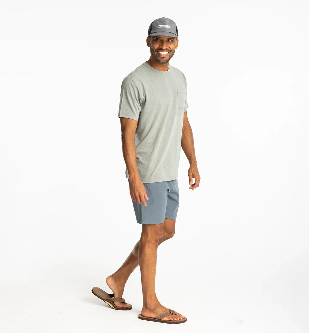 Men's Bamboo Flex Pocket Tee - Heather Agave Green
