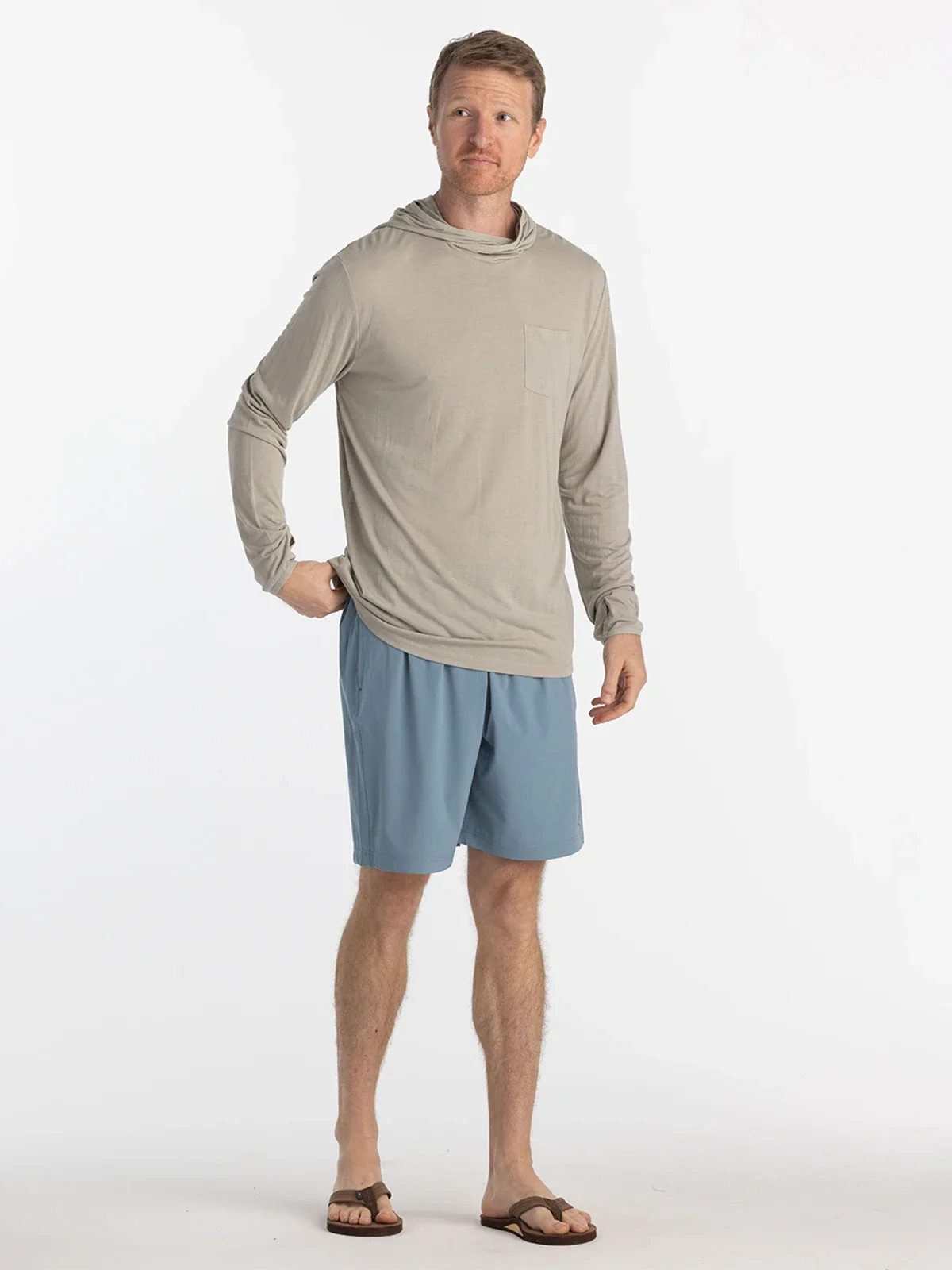 Men's Bamboo Lightweight Hoodie - Sandstone